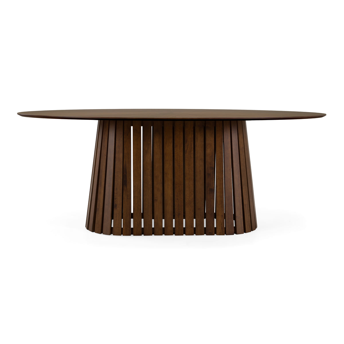 Truman - Mid-Century Modern Walnut Oval Dining Table by VIG Furniture - View 1