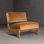 Tucker - Mid-Century Modern Camel Velvet + Chestnut Accent Chair by VIG Furniture - View 6