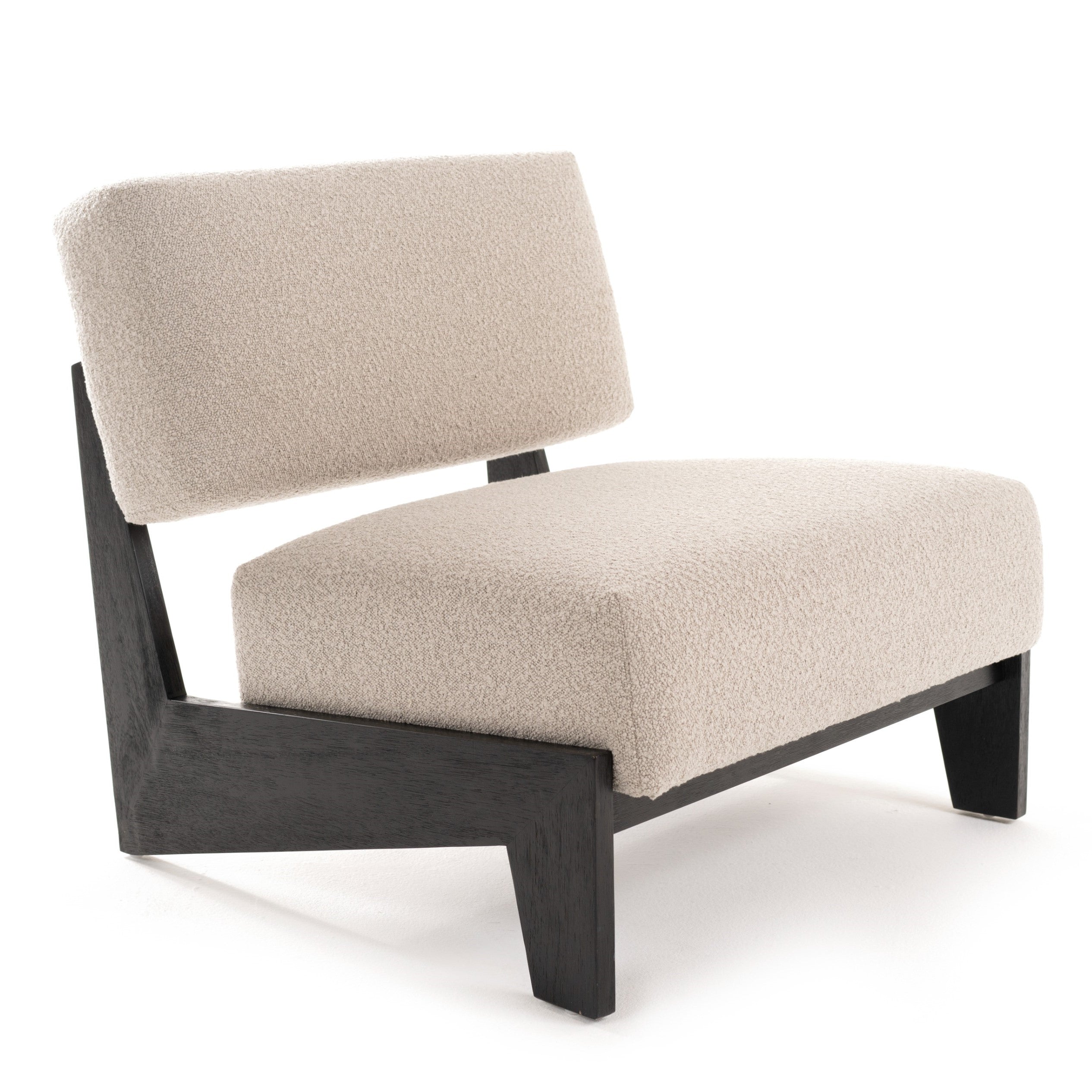 Tucker - Mid-Century Modern Light Grey Fabric + Black Walnut Accent Chair by VIG Furniture - View 1