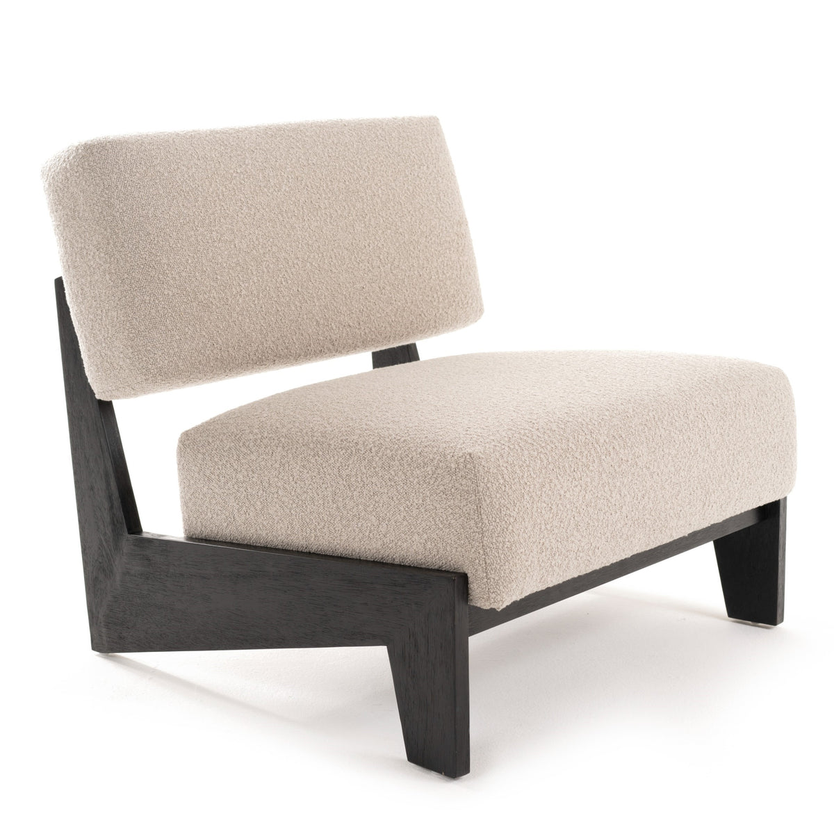 Tucker - Mid-Century Modern Light Grey Fabric + Black Walnut Accent Chair by VIG Furniture - View 1