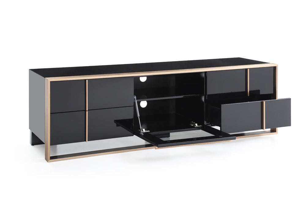 Cartier Modern Black & Rosegold TV Stand by VIG Furniture - View 5