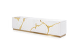 Aspen Modern White & Gold TV Stand by VIG Furniture - View 2