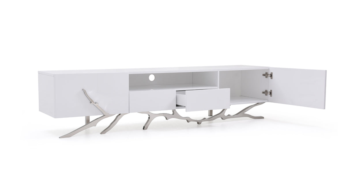 Legend 79"-Wide Modern White TV Stand by VIG Furniture - View 3