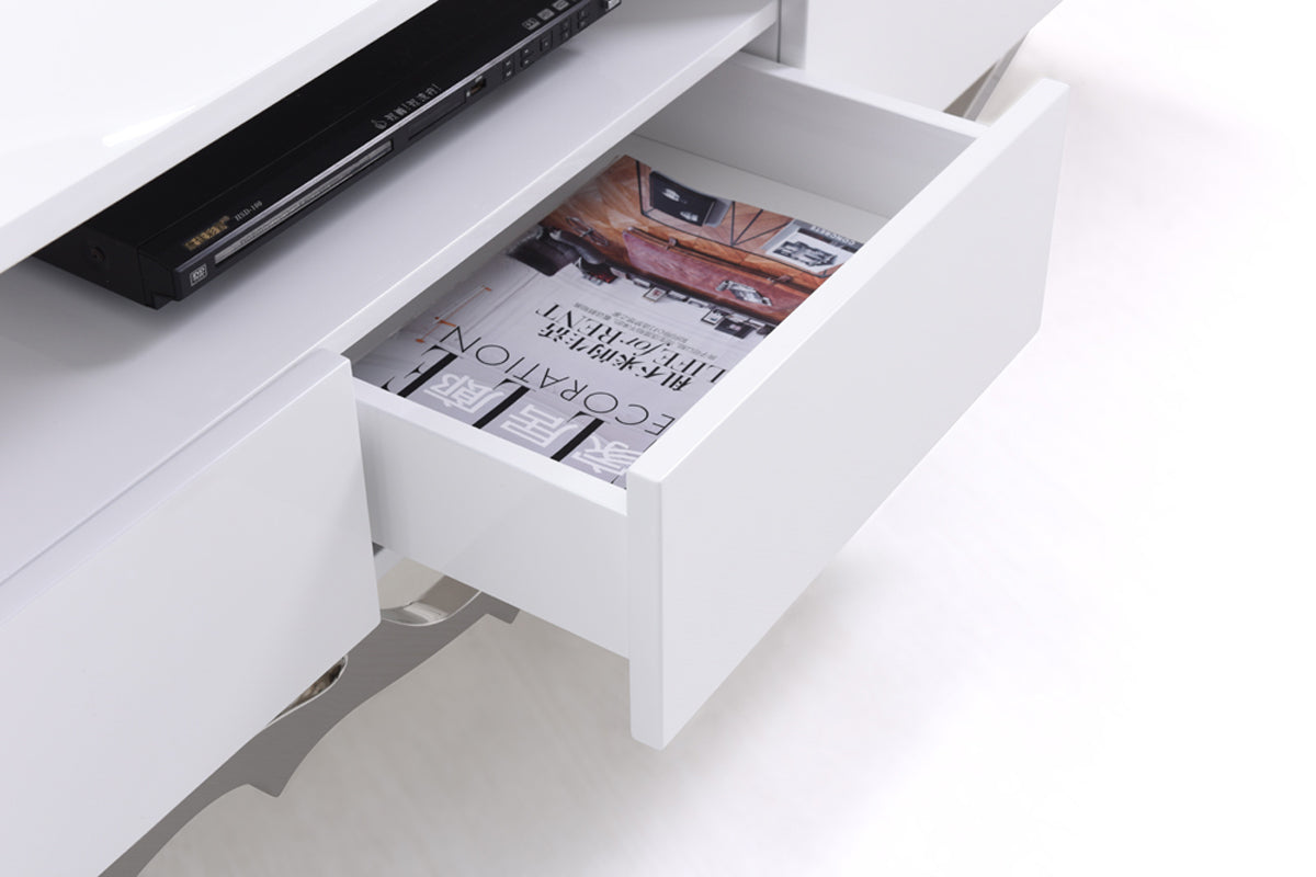 Legend 79"-Wide Modern White TV Stand by VIG Furniture - View 6