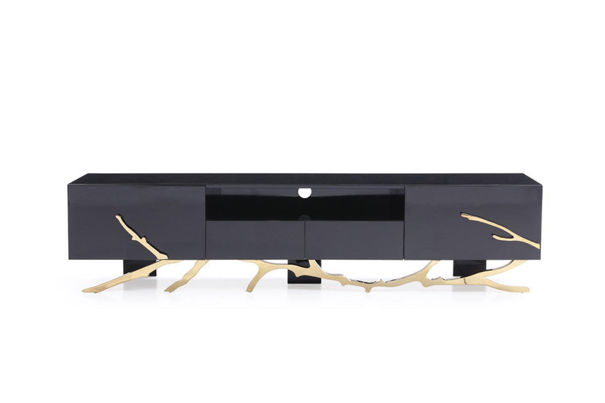 Legend Modern Black & Gold 79" TV Stand by VIG Furniture - View 3
