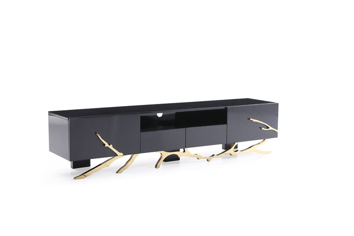 Legend Modern Black & Gold 79" TV Stand by VIG Furniture - View 2
