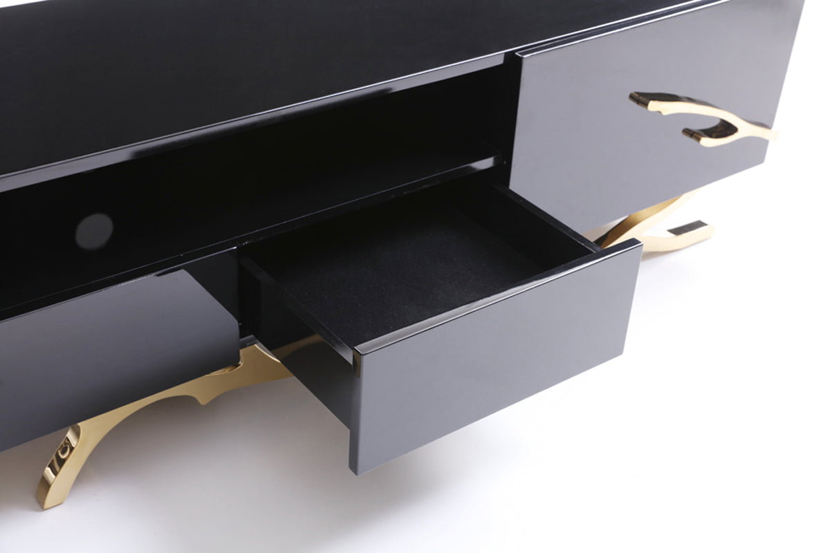 Legend Modern Black & Gold 79" TV Stand by VIG Furniture - View 4