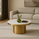 Rocky - Glam White & Gold Coffee Table by VIG Furniture - View 6