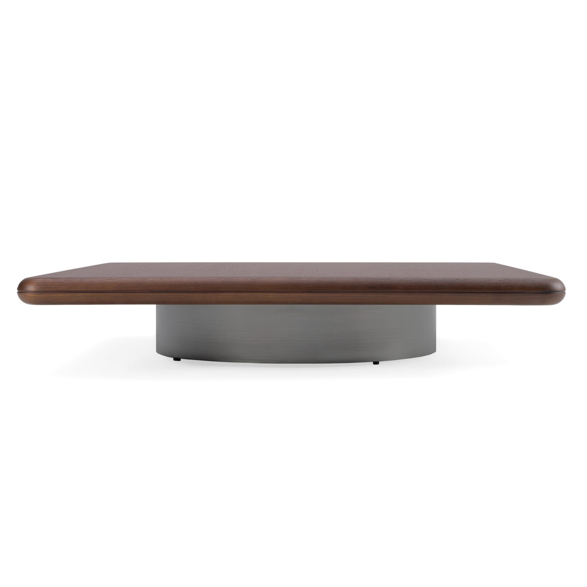 Valley - Modern Walnut + Titanium Low Coffee Table by VIG Furniture - View 1