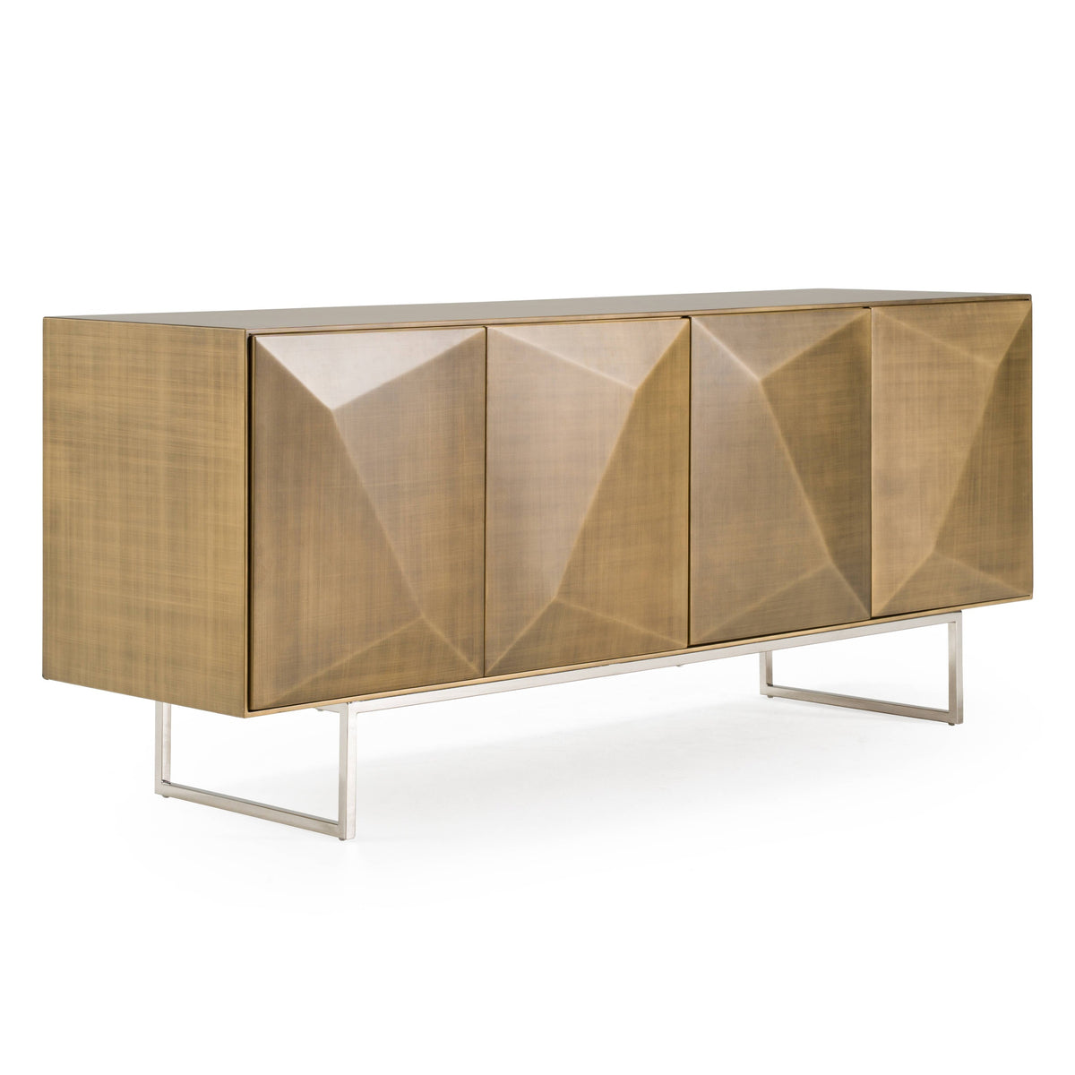 Vanguard - Modern Antique Brass Buffet by VIG Furniture - View 2