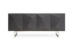 Vanguard - Modern Dark Grey High Gloss Buffet by VIG Furniture - View 2