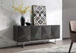 Vanguard - Modern Dark Grey High Gloss Buffet by VIG Furniture - View 3