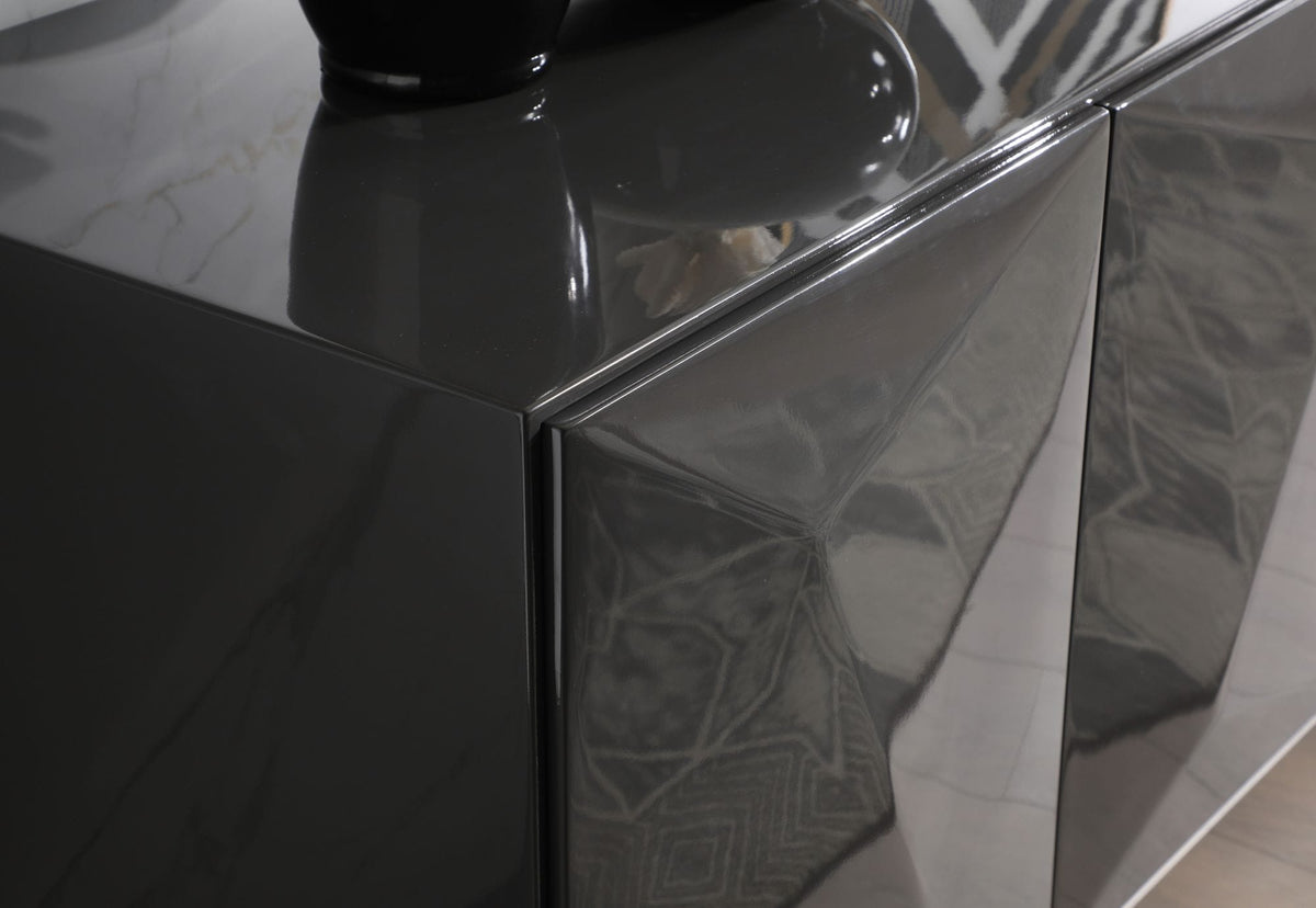 Vanguard - Modern Dark Grey High Gloss Buffet by VIG Furniture - View 4