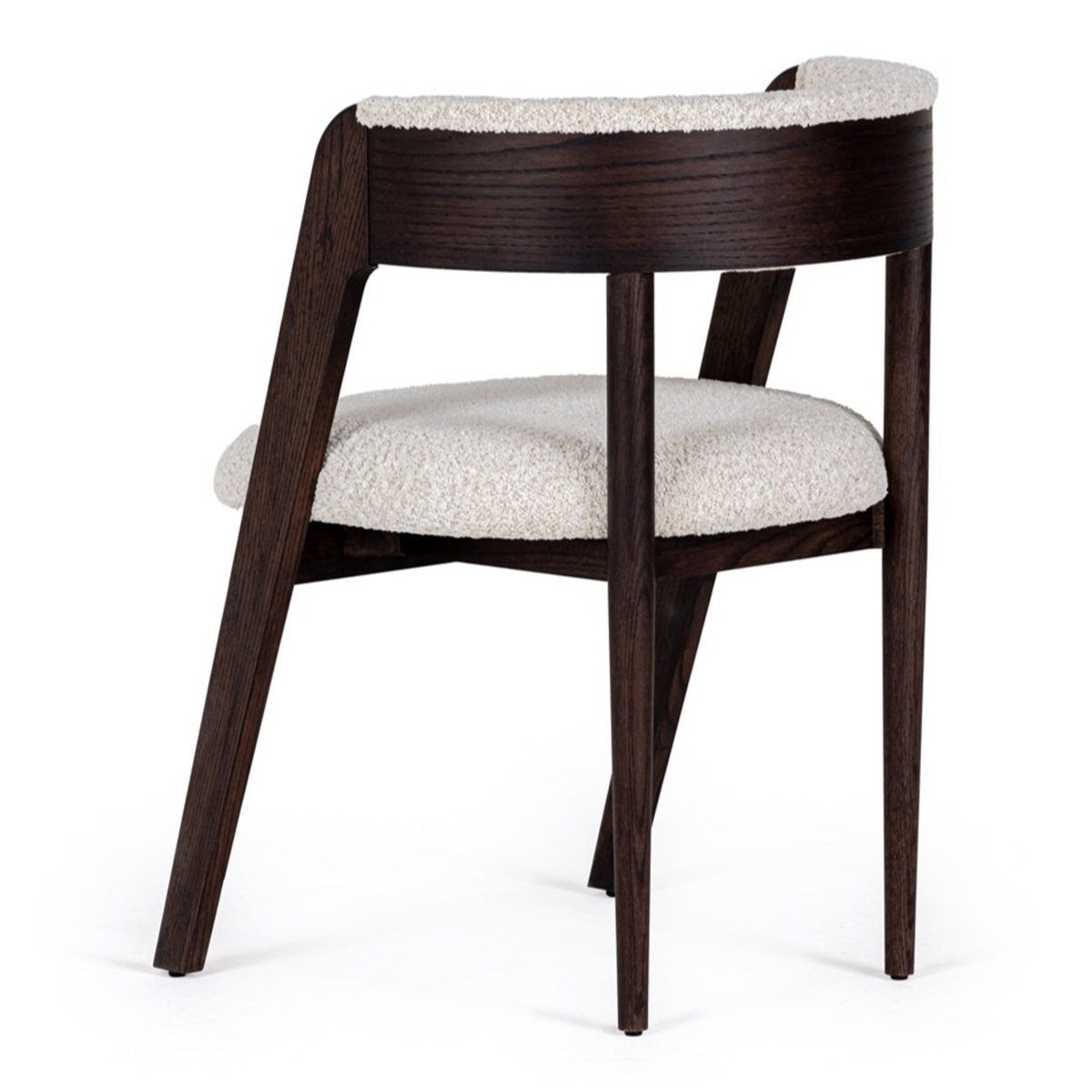 Vegas - Modern Cream Fabric + Walnut Oak Dining Chair (Set of 2) by VIG Furniture - View 6