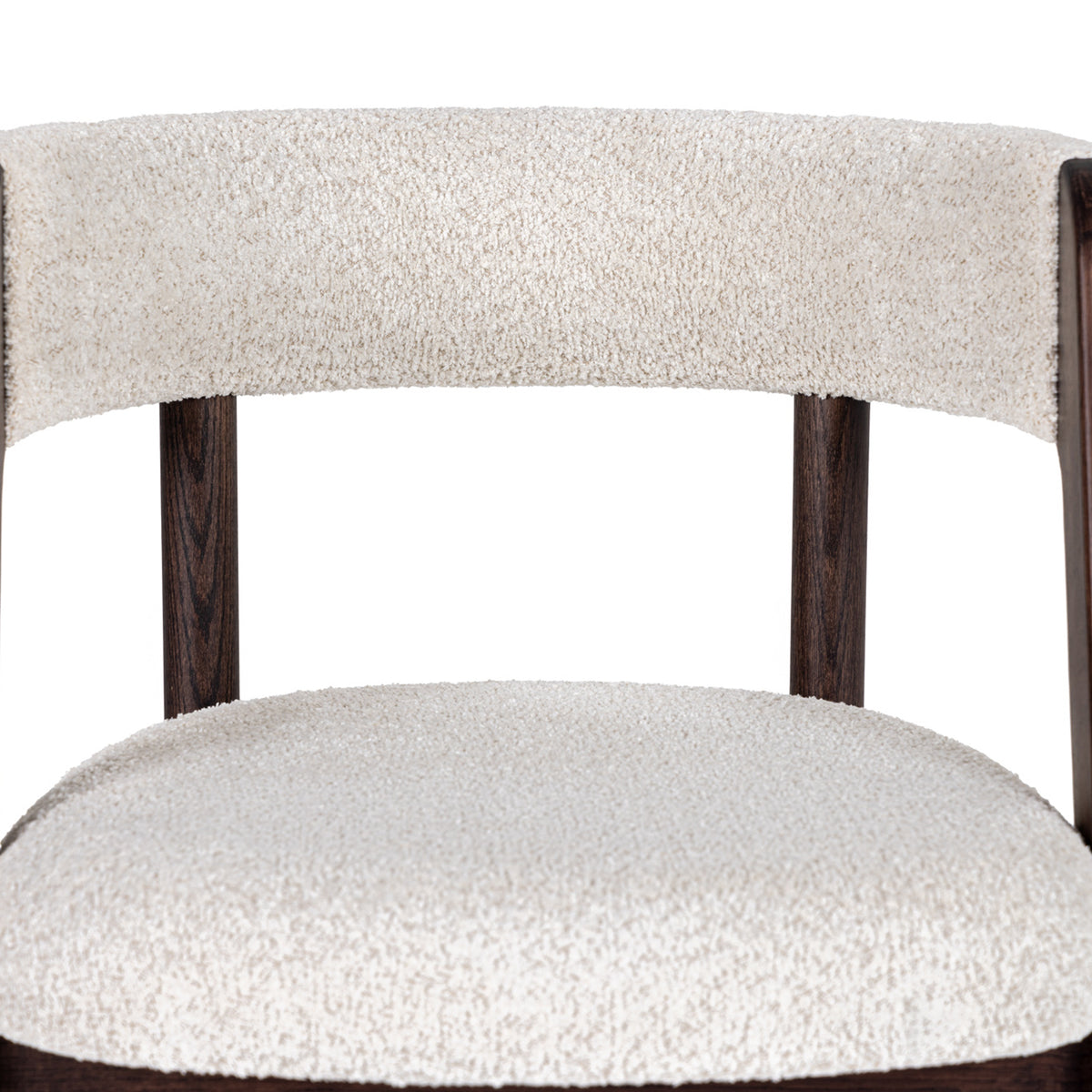 Vegas - Modern Cream Fabric + Walnut Oak Dining Chair (Set of 2) by VIG Furniture - View 8