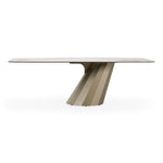 Vela - Modern Ceramic + Brass Dining Table by VIG Furniture - View 1