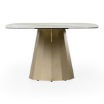 Vela - Modern Ceramic + Brass Dining Table by VIG Furniture - View 3