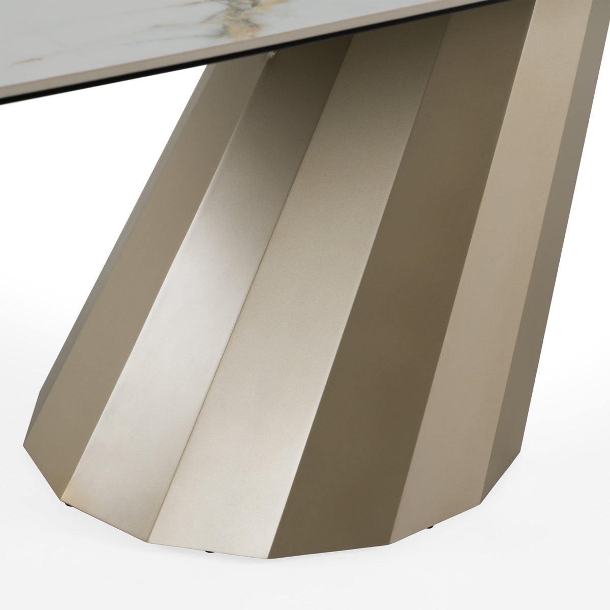 Vela - Modern Ceramic + Brass Dining Table by VIG Furniture - View 4