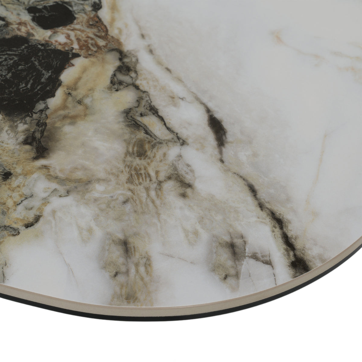 Vela - Modern Ceramic + Brass Dining Table by VIG Furniture - View 5
