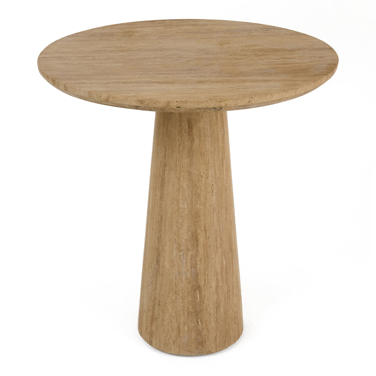 Velma - Modern Travertine Marble Round Dinette Table by VIG Furniture - View 1