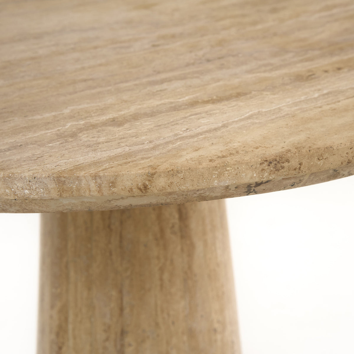 Velma - Modern Travertine Marble Round Dinette Table by VIG Furniture - View 5