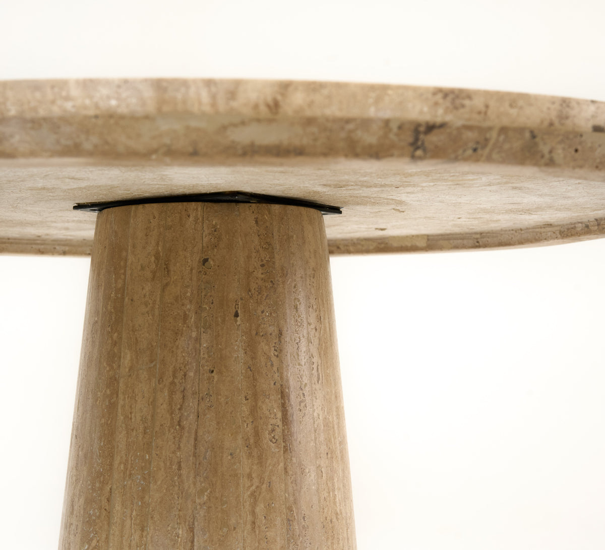 Velma - Modern Travertine Marble Round Dinette Table by VIG Furniture - View 4