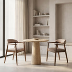 Velma - Modern Travertine Marble Round Dinette Table by VIG Furniture - View 8