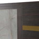 Velondra - Eastern King Modern Eucalypto + Marble Bed with Two Nightstands