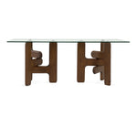 Velshi - Modern Glass + Walnut Rectangular Dining Table by VIG Furniture - View 1
