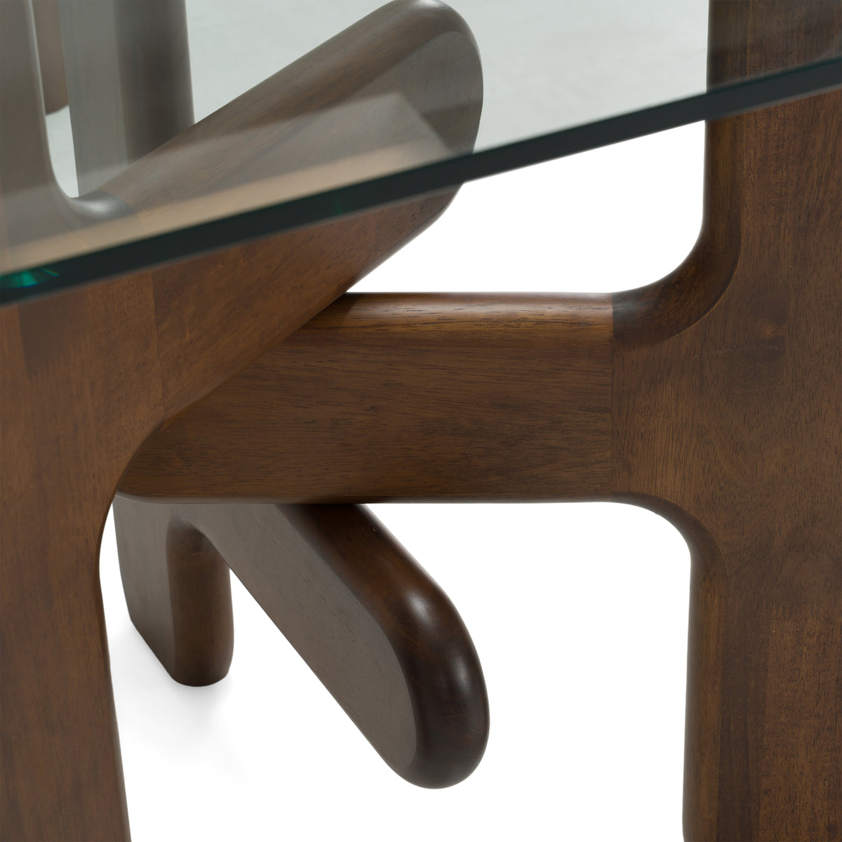Velshi - Modern Glass + Walnut Rectangular Dining Table by VIG Furniture - View 4
