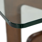 Velshi - Modern Glass + Walnut Rectangular Dining Table by VIG Furniture - View 5