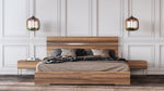 Queen Lorenzo Italian Modern Walnut Bedroom Set