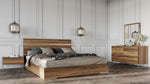 Queen Lorenzo Italian Modern Walnut Bedroom Set