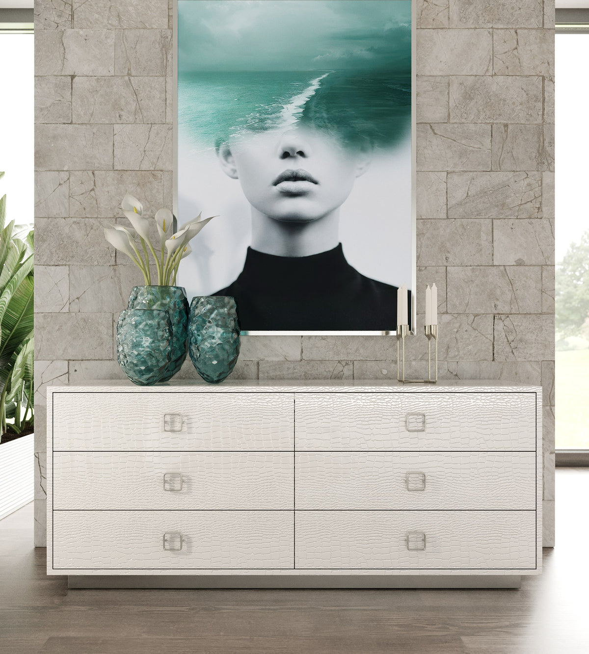 Victoria - Modern White Crocodile Dresser by VIG Furniture - View 12