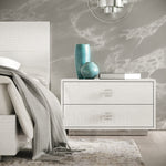 Victoria Modern White Crocodile Nightstand by VIG Furniture - View 10