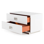Victoria Modern White Crocodile Nightstand by VIG Furniture - View 14