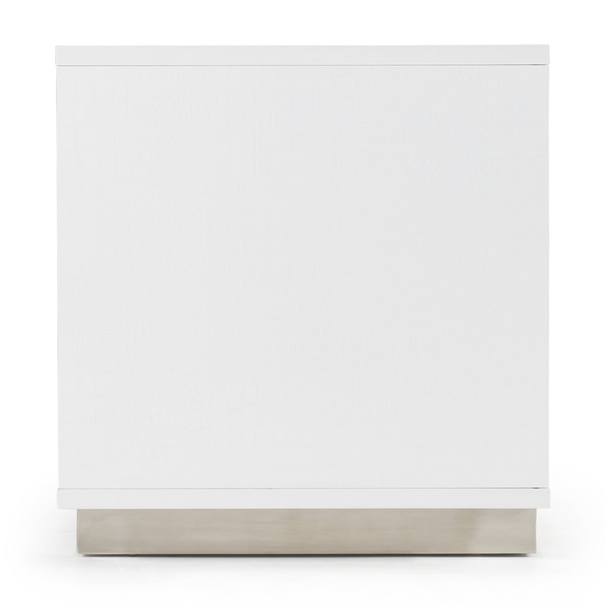 Victoria Modern White Crocodile Nightstand by VIG Furniture - View 15