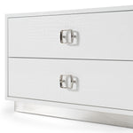 Victoria Modern White Crocodile Nightstand by VIG Furniture - View 18