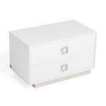 Victoria Modern White Crocodile Nightstand by VIG Furniture - View 3