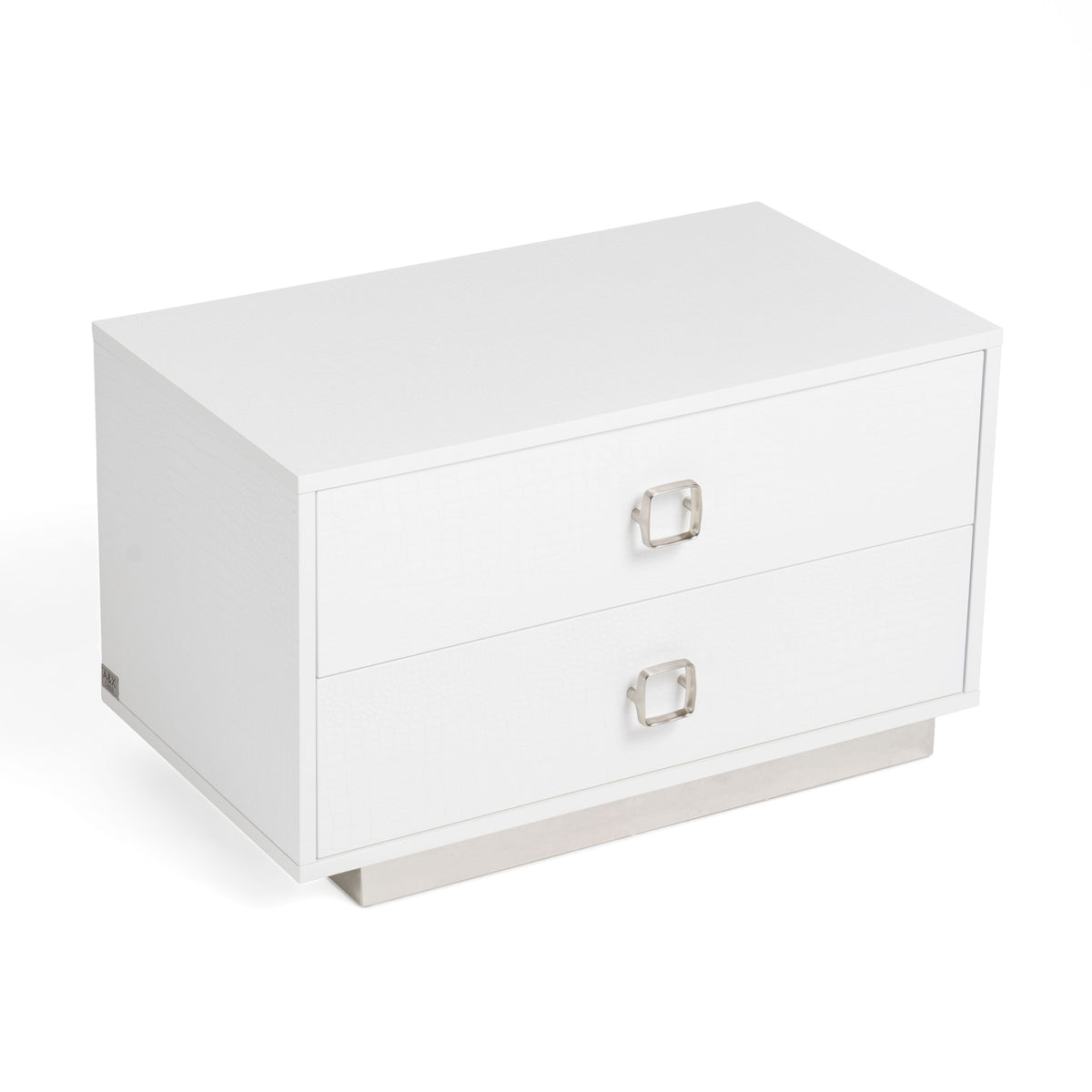 Victoria Modern White Crocodile Nightstand by VIG Furniture - View 3