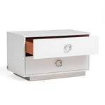Victoria Modern White Crocodile Nightstand by VIG Furniture - View 4