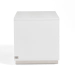 Victoria Modern White Crocodile Nightstand by VIG Furniture - View 5