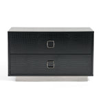 Victoria Modern Black Crocodile Nightstand by VIG Furniture - View 1