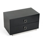 Victoria Modern Black Crocodile Nightstand by VIG Furniture - View 3