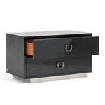 Victoria Modern Black Crocodile Nightstand by VIG Furniture - View 4
