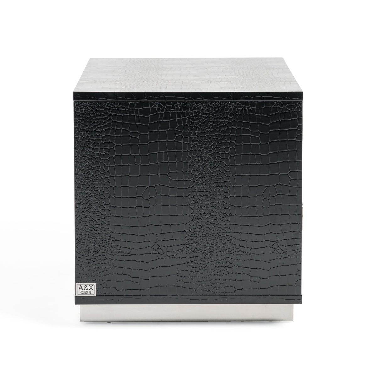 Victoria Modern Black Crocodile Nightstand by VIG Furniture - View 5
