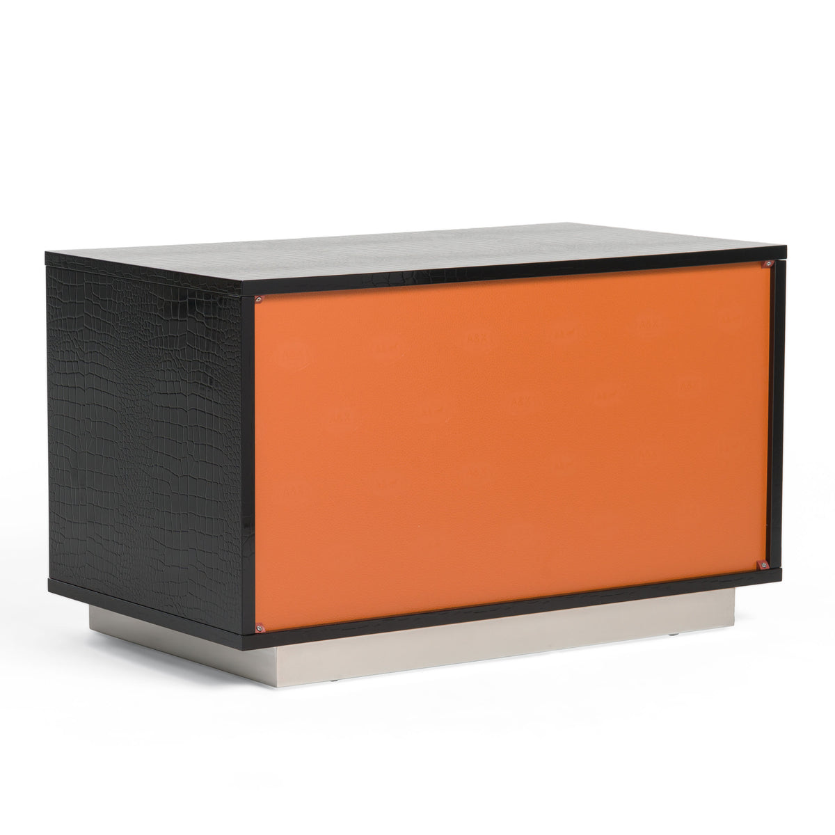 Victoria Modern Black Crocodile Nightstand by VIG Furniture - View 7