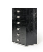 Victoria Modern Black Crocodile Chest by VIG Furniture - View 1