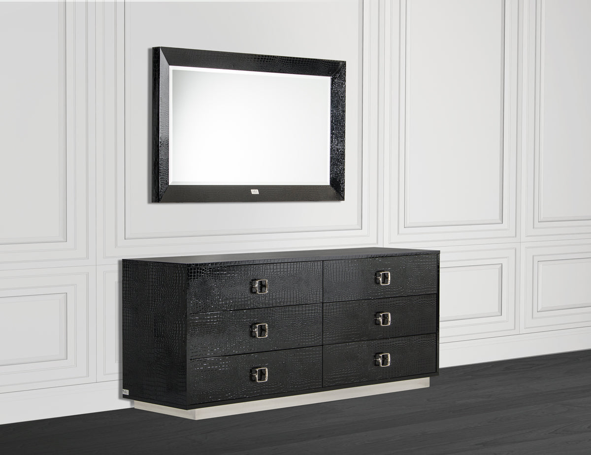 Victoria Modern Black Crocodile Dresser by VIG Furniture - View 1