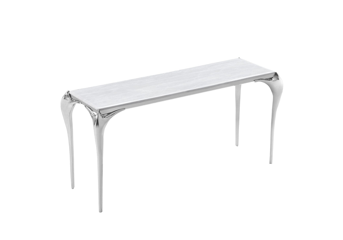 Vince - Faux Marble & Stainless Steel Console Table by VIG Furniture - View 2